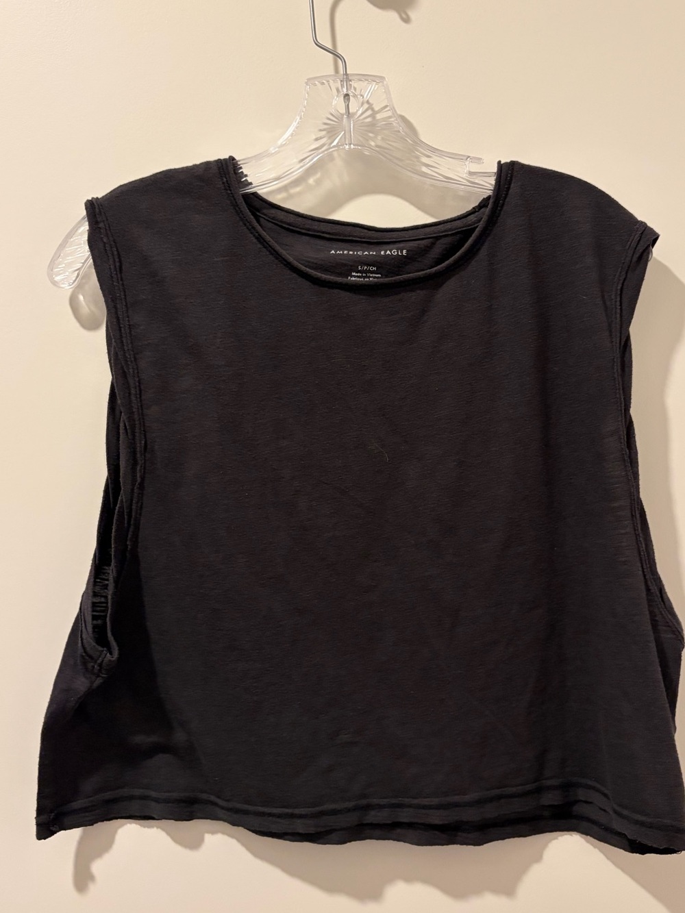 American Eagle Outfitters Dark Grey Boxy Muscle Tee